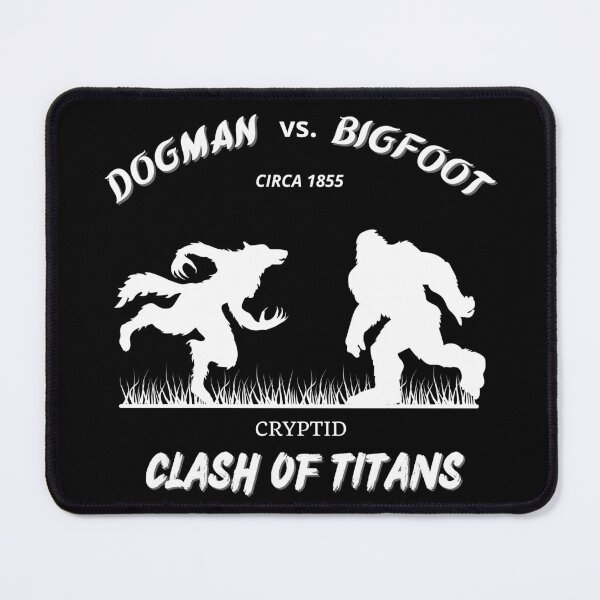 Item preview, Dogman vs. Bigfoot - Cryptid Clash of Titans - Art Prints, Shirts, & More! designed and sold by The Bored Buffoon.