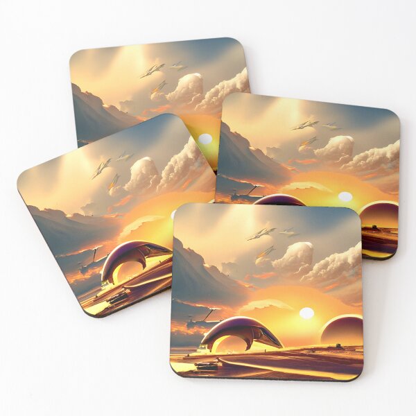 Item preview, AI Generated Art, Retro Sunset Science Fiction Art designed and sold by ACC .