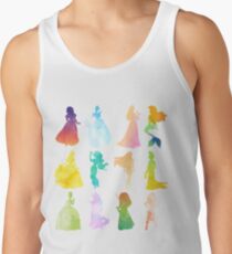 Princesses Watercolor Silhouette Tank Top