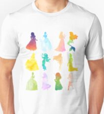 Princesses Watercolor Silhouette Unisex T-Shirt
