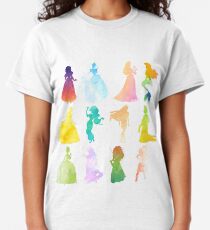 Prinzessinnen Aquarell Silhouette Classic T-Shirt