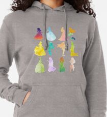 Prinzessinnen Aquarell Silhouette Leichter Hoodie