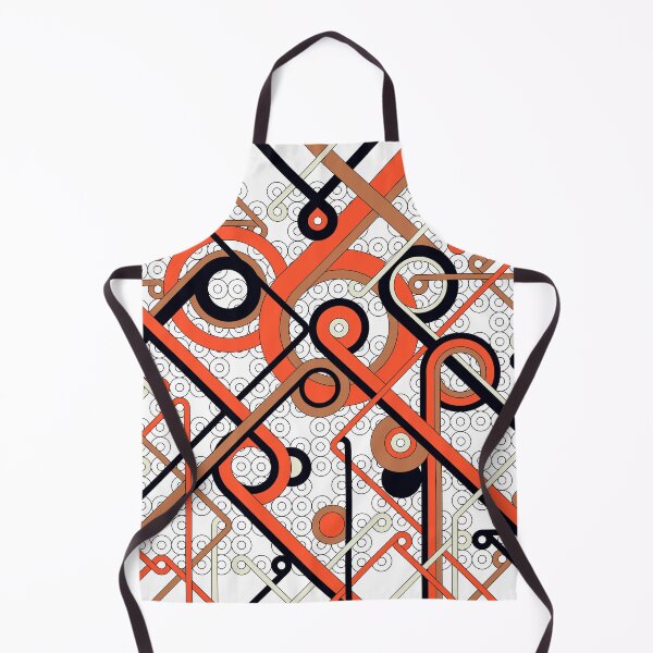 Item preview, Abstract geometric orange and black vector pattern designed and sold by Familyshmot.