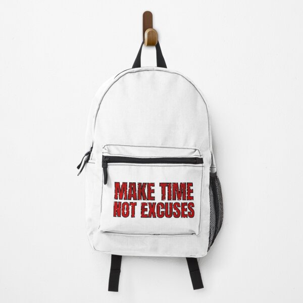 Item preview, Make Time Not Excuses red distressed 3 designed and sold by KingsManKind.