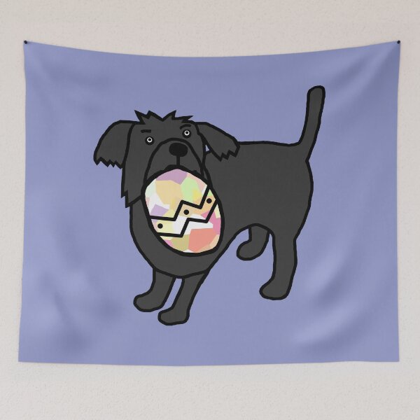 Item preview, Cute Dog Holding Easter Egg designed and sold by ellenhenry.