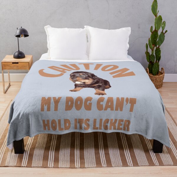 Item preview, Caution My Dog Cant Hold Its Licker Heart Warming Rottweiler  designed and sold by taiche.