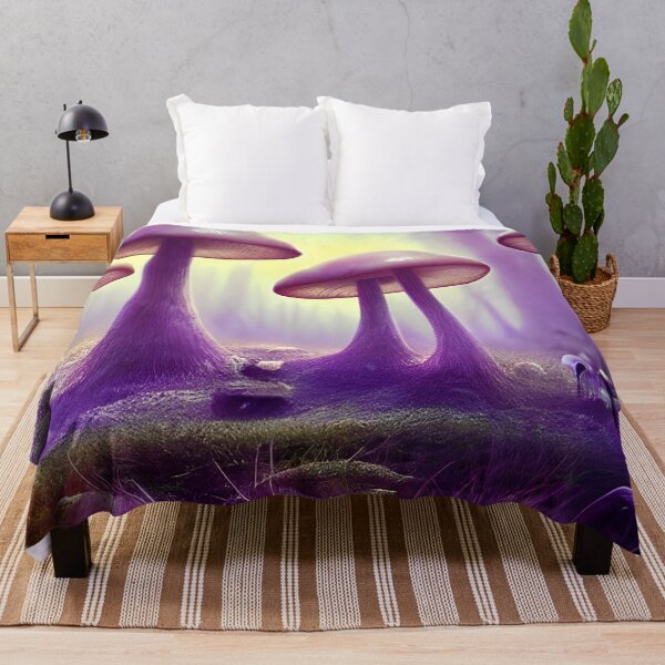 Item preview, AI Generated Art, Mushroom Forest, Purple designed and sold by ACC .