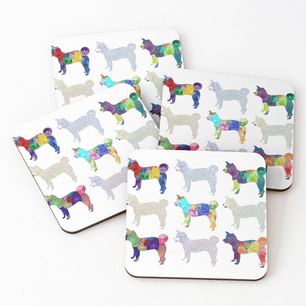 Item preview, akita dogs pattern designed and sold by Leah Haas.
