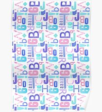 Letterpress Pastel Pattern Poster