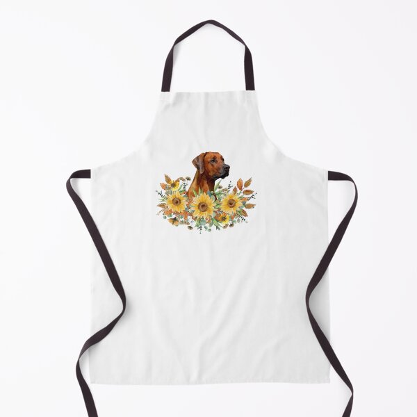 Item preview, Rhodesian Ridge Back Dog, Floral Mixed Media Design with Sunflowers designed and sold by OByD.