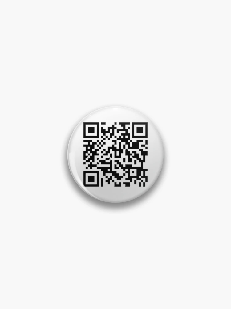 Rick Roll QR Code Small Pin for Sale by designsbykevin