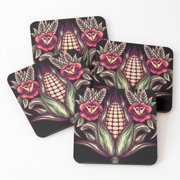 Item preview, Corn And Roses - Retro Illustration designed and sold by STR Graphs.