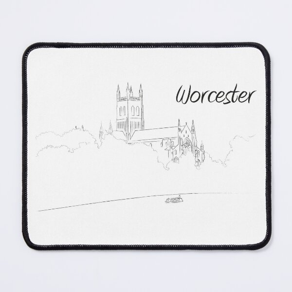 Item preview, Worcester Cathedral Sketch on the River Severn, Worcestershire, UK | 2020 designed and sold by SJ Designs.