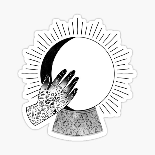 "Waxing Gibbous" Sticker for Sale by Camille Chew Redbubble