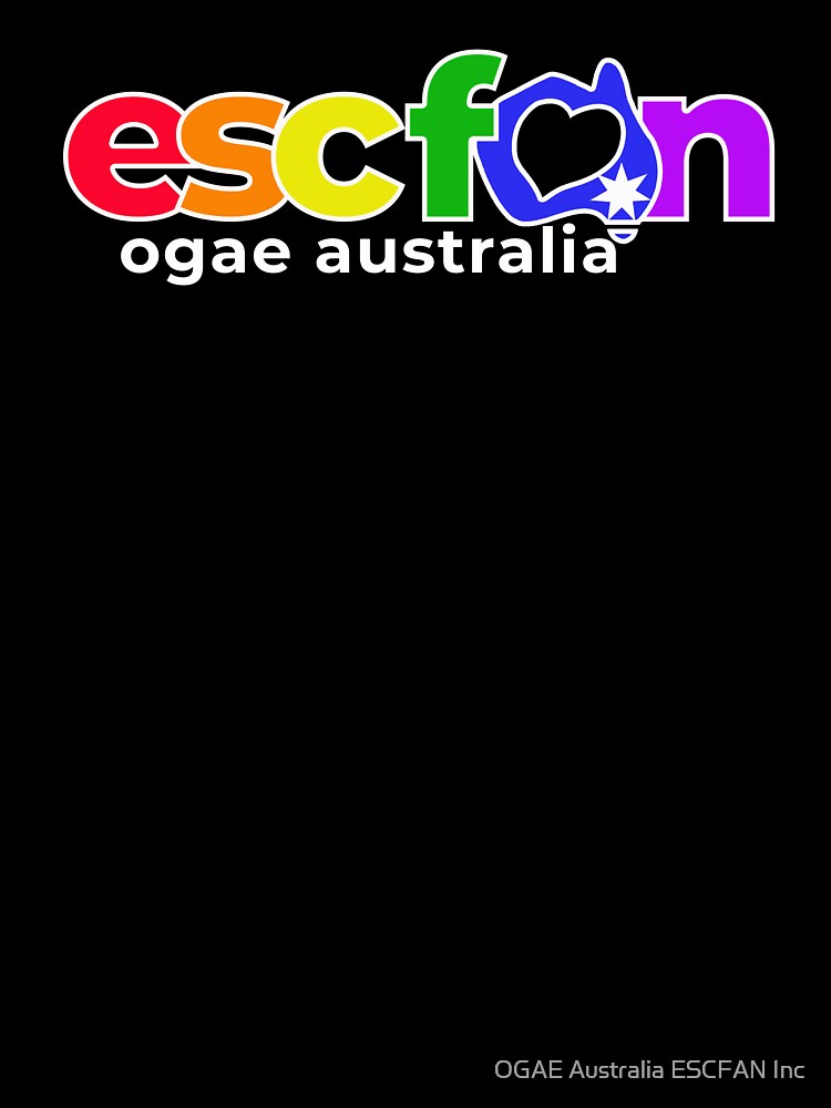 Thumbnail 2 of 2, Kids T-Shirt, ESCFAN -OGAE Australia Logo (Pride, White) designed and sold by escfan.