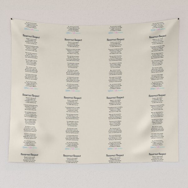Item preview, Resurrect RESPECT poem : #ResurrectRespect - basic black text only ~ Richard and Vicki Hadfield designed and sold by Printable Pressies.