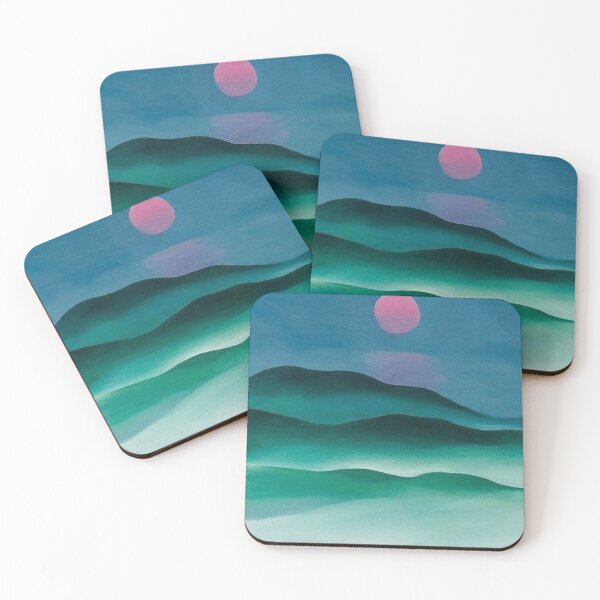 Artikelvorschau, Georgia Okeeffe Rosa Mond über Wasser entworfen und verkauft von tiedyeshirt.