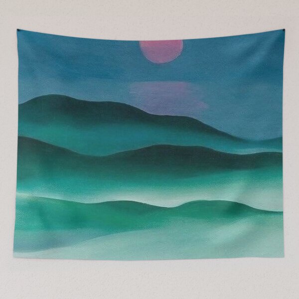 Artikelvorschau, Georgia Okeeffe Rosa Mond über Wasser entworfen und verkauft von tiedyeshirt.