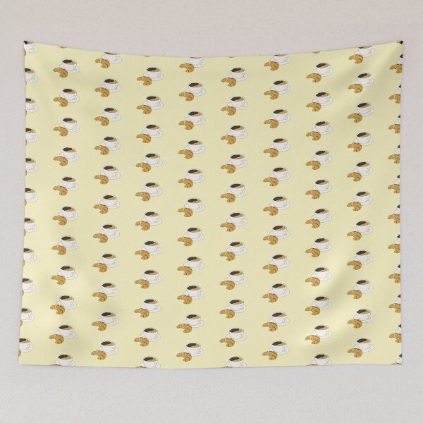 Item preview, Cup of coffee and a croissant  designed and sold by Yulia mozes.