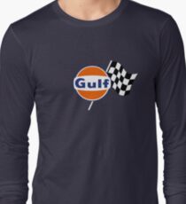 Gulf Racing checkered Long Sleeve T-Shirt