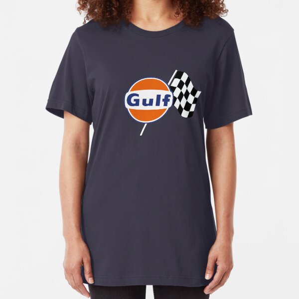Gulf Racing checkered Slim Fit T-Shirt