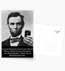 Abraham LIncoln taking a selfie Postcards