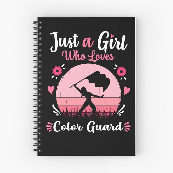 Item preview, Just A Girl Who Loves Color Guard Pink Retro Vintage gift idea designed and sold by HN-ART.