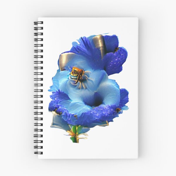 Item preview, Bee on a blue flower, created by AI designed and sold by CellSci.