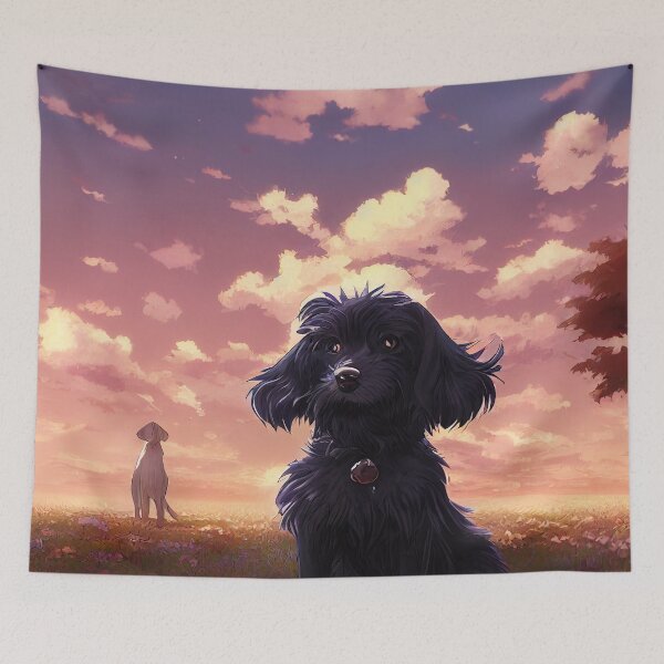 Item preview, Dog in a Field - Anime - Manga designed and sold by PeanutArtCorner.