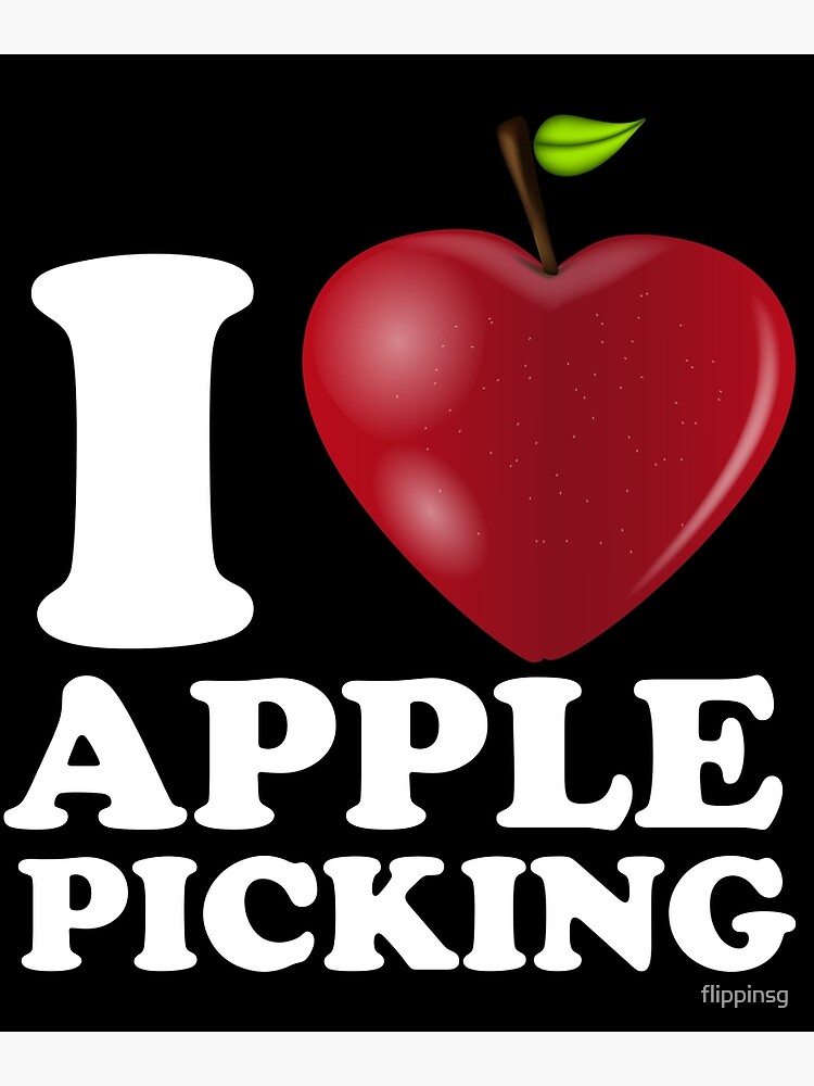 Disover I Love Apple Picking Fall Season Premium Matte Vertical Poster
