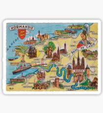 Normandie map Sticker