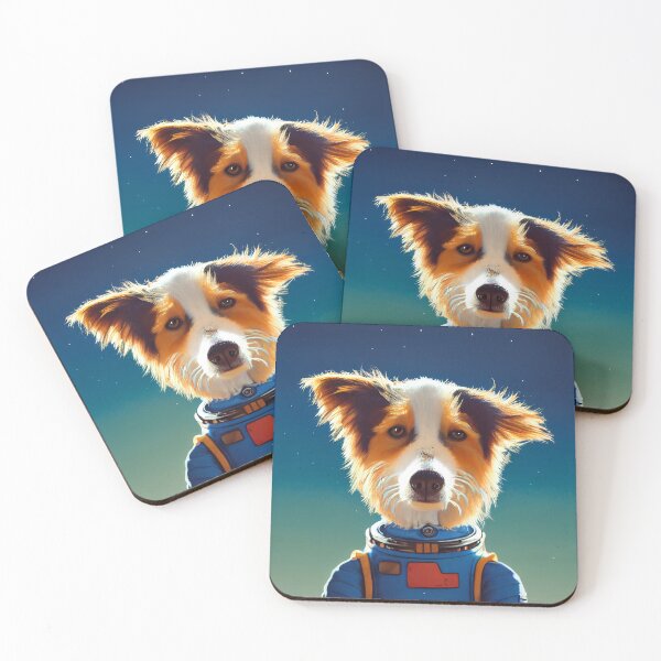 Item preview, Border Collie wearing astronaut clothing designed and sold by Studiowatermars.