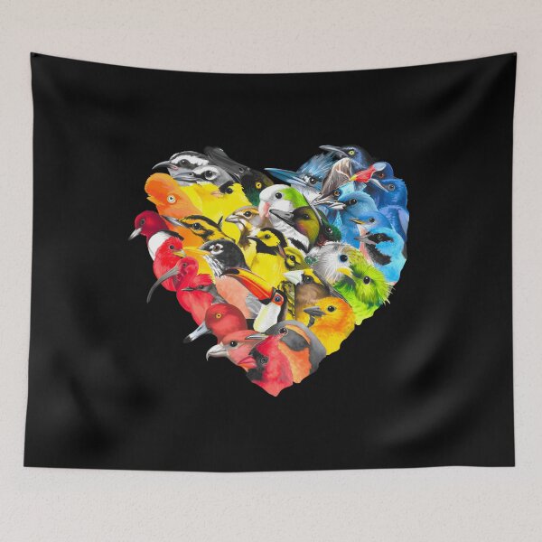 Item preview, ACLU Fundraiser Rainbow Bird Heart Classic  designed and sold by judych0b.