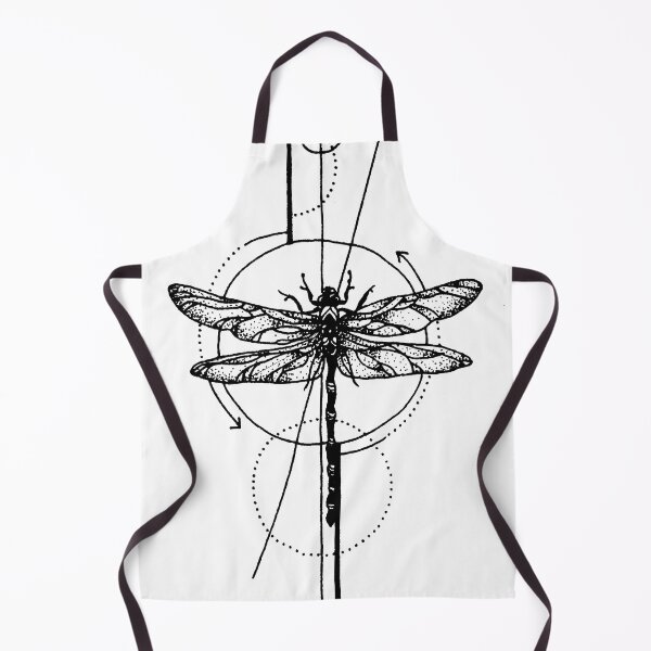 Item preview, Dragonfly King Geometric Tattoo Style Illustration designed and sold by CheHojas.