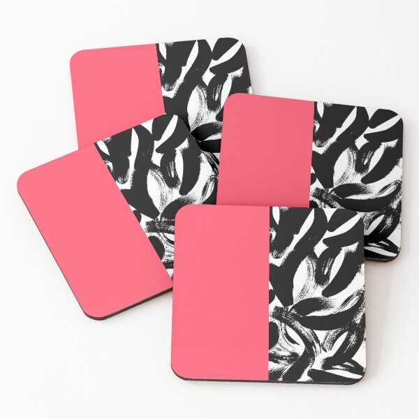 Item preview, Coral Red and Black Abstract designed and sold by Irena Orlov.