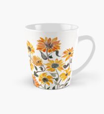 Sonnenblume-Aquarell - gelbe u. Schwarze Palette Tasse (groß)