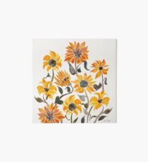 Sonnenblume-Aquarell - gelbe u. Schwarze Palette Galeriedruck