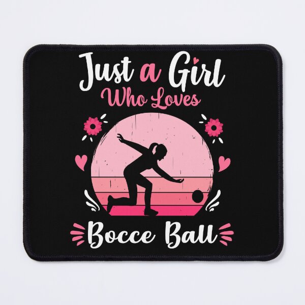 Item preview, Just A Girl Who Loves Bocce Ball Pink Retro Vintage gift idea designed and sold by HN-ART.