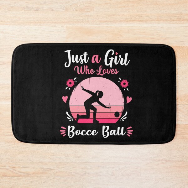Item preview, Just A Girl Who Loves Bocce Ball Pink Retro Vintage gift idea designed and sold by HN-ART.