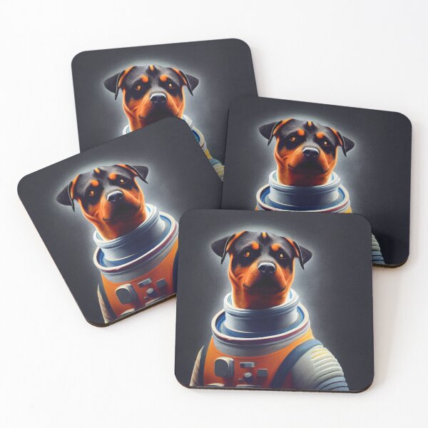 Item preview, Rottweiler wearing astronaut clothing designed and sold by Studiowatermars.