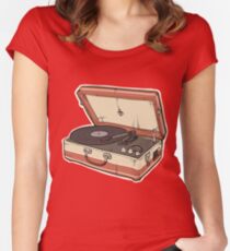 Vintage Record Player Women's Fitted Scoop T-Shirt