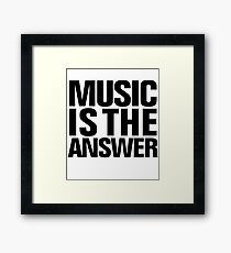 House Music is the Answer T shirt | EDM Music Festival Gear Framed Print