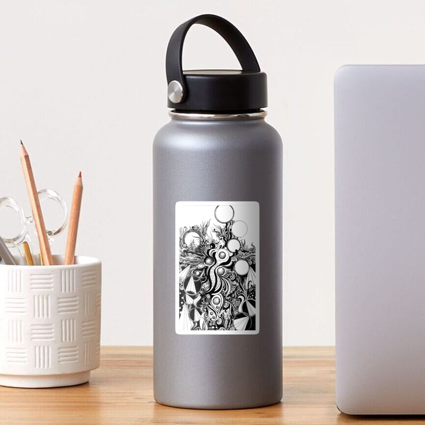Instinctive, an organic ink drawing Sticker