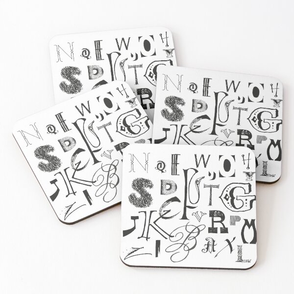 Item preview, Hand drawn alphabet mash up designed and sold by sharon-s-studio.