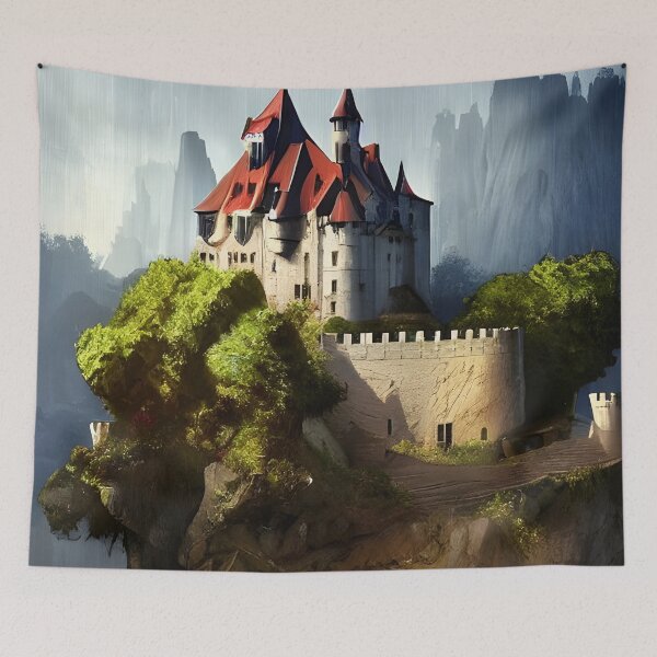 Item preview, Surreal - The castle with the red roofs designed and sold by Girih.