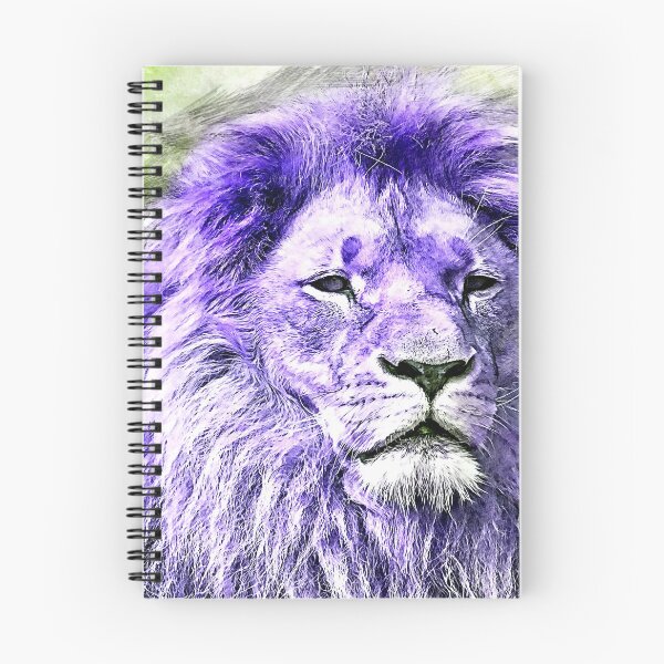 Item preview, Lion detailed sketch Purple Africa designed and sold by aventi24.