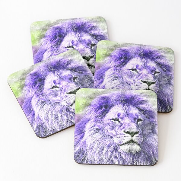 Item preview, Lion detailed sketch Purple Africa designed and sold by aventi24.