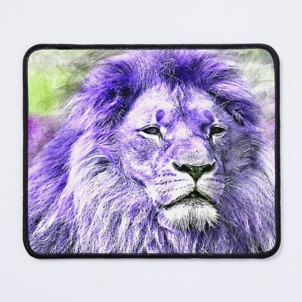Item preview, Lion detailed sketch Purple Africa designed and sold by aventi24.