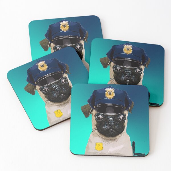 Item preview, Police Pug designed and sold by L'art Designs.