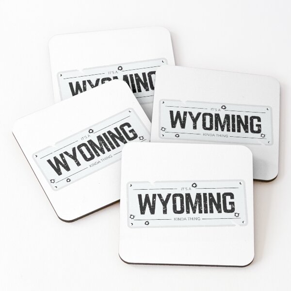 Item preview, Its a WYOMING kinda thing number plate distressed designed and sold by 133DandC.